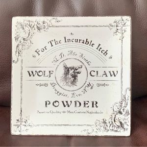 Wolf Claw Powder 222 Fifth Hallow Apothecary 8” Square Halloween Plate